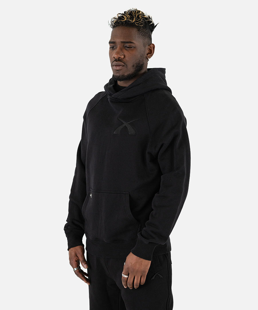 Schwarzer Basic Hoodie