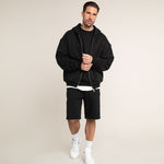 Herren Bermuda Shorts kurze Hose Schwarz