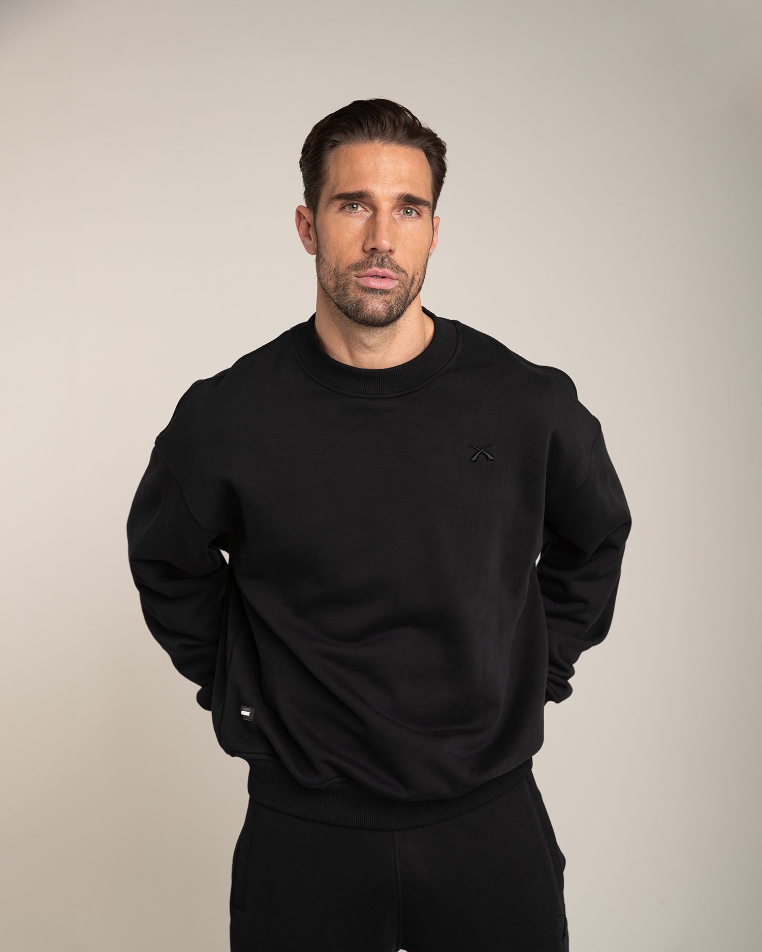 Pullover ohne Kapuze, Sweatshirt Schwarz