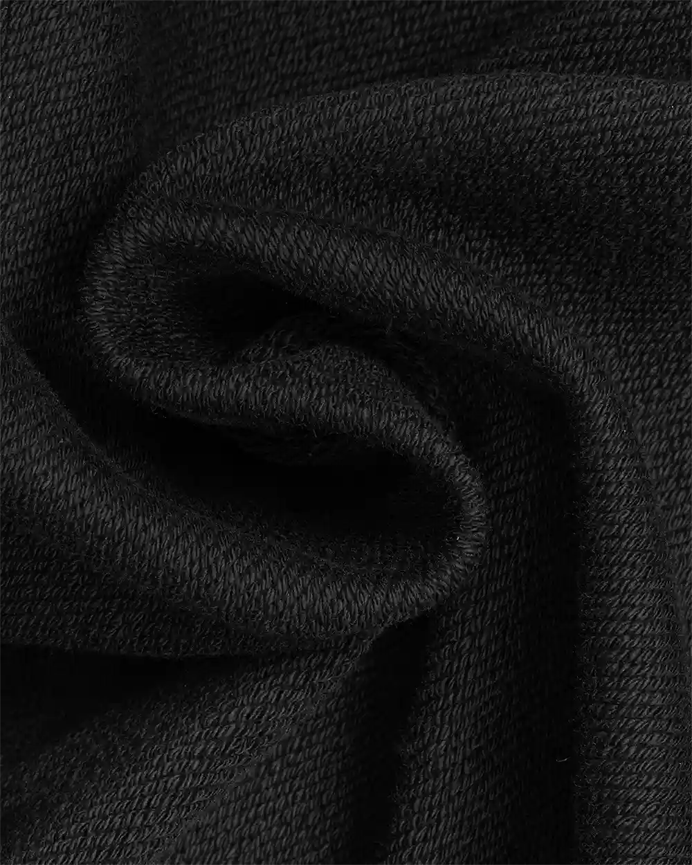 Detailaufnahme der Innenseite des SQUEQO Hoodies mit der charakteristischen Schlingen-Textur des weichen French-Terry-Stoffs, die für hohen Tragekomfort sorgt.