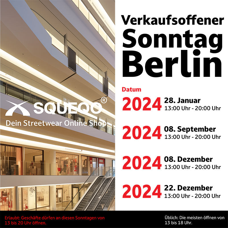 Verkaufsoffener Sonntag Berlin 2024. Termine: 28. Januar, 08. September, 08. Dezember, und 22. Dezember.