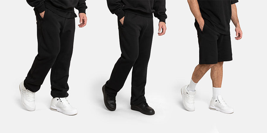 Baggy Jogginghose, Jogginghose Schwarz, kurze Jogginghose