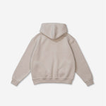 Rückansicht Damen Elodie Hoodie – Beige (mit Seitentaschen) ohne Print