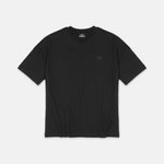 Elodie Damen T-Shirt schwarz normaler Schnitt mit kleinem SQ Monogramm Logo auf der Brust
