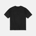 Rückansicht Elodie Damen T-Shirt schwarz mit SQ Monogramm Logo auf der Vorderseite – hinten unbedruckt