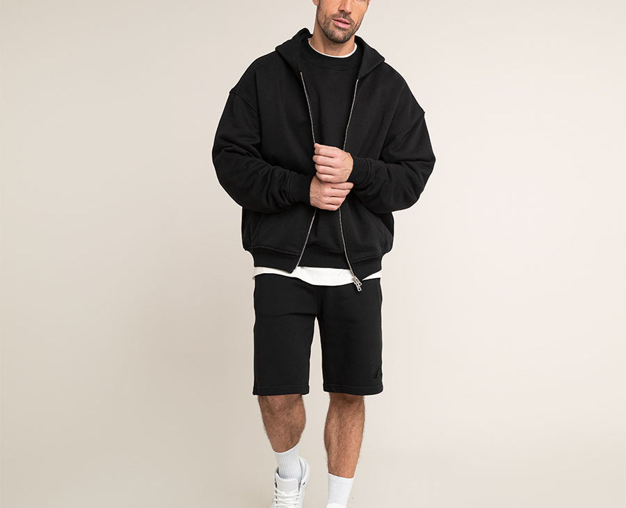 Herren Bermuda Shorts kurze Hose Schwarz