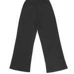 Rückseite der schwarzen Jogginghose, zeigt den entspannten Sitz und die gerade Linienführung.