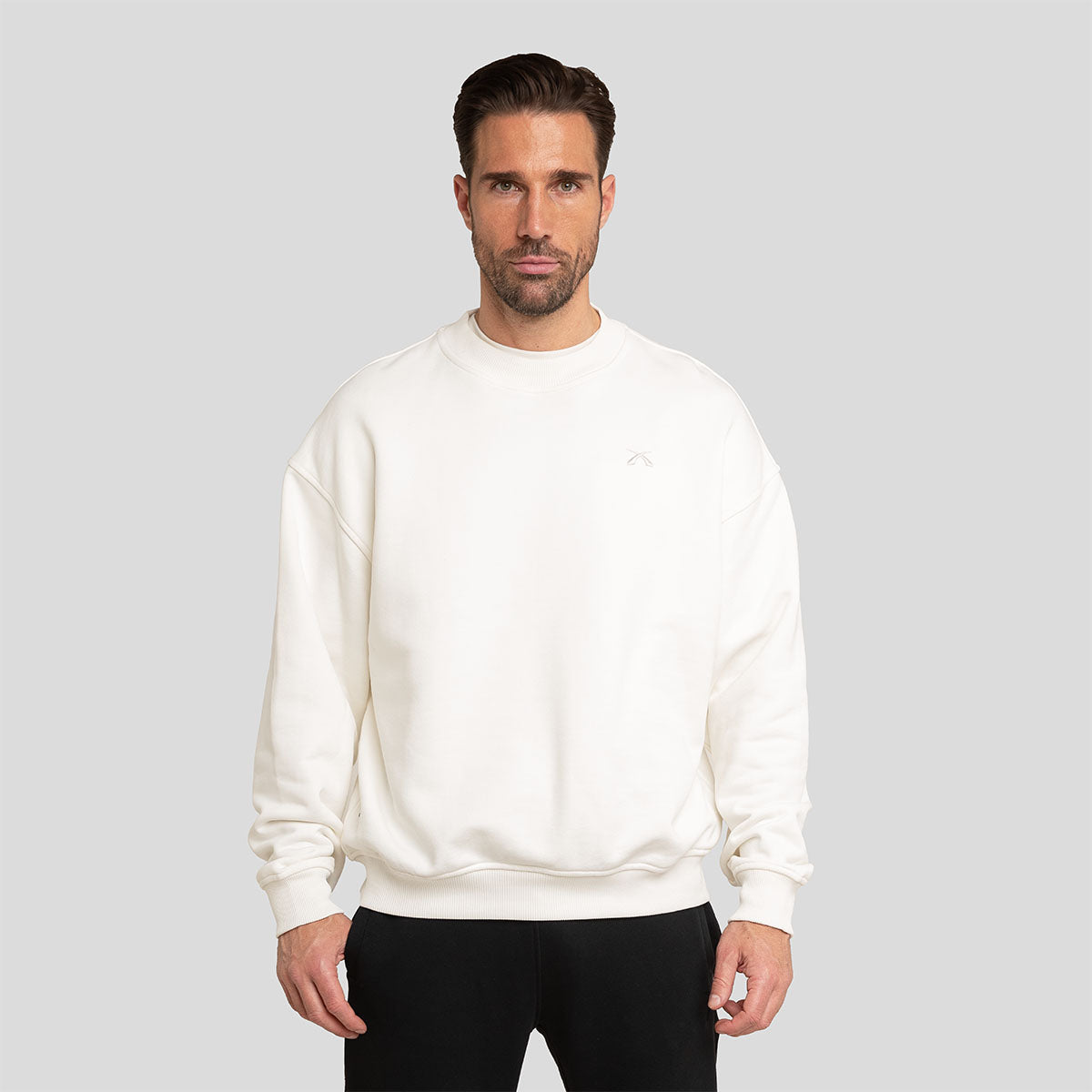 Oversize Pullover Herren Weiß, Off White