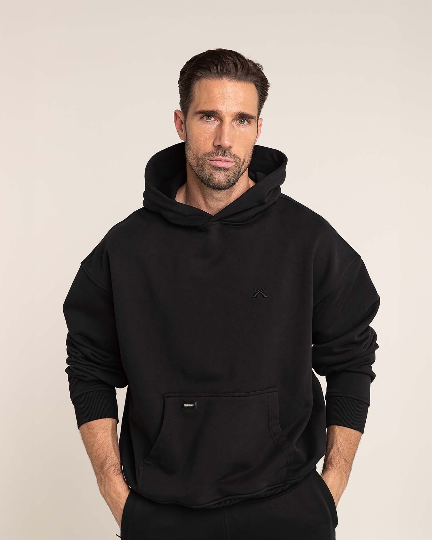 Oversized Hoodie - Schwarz - Herren