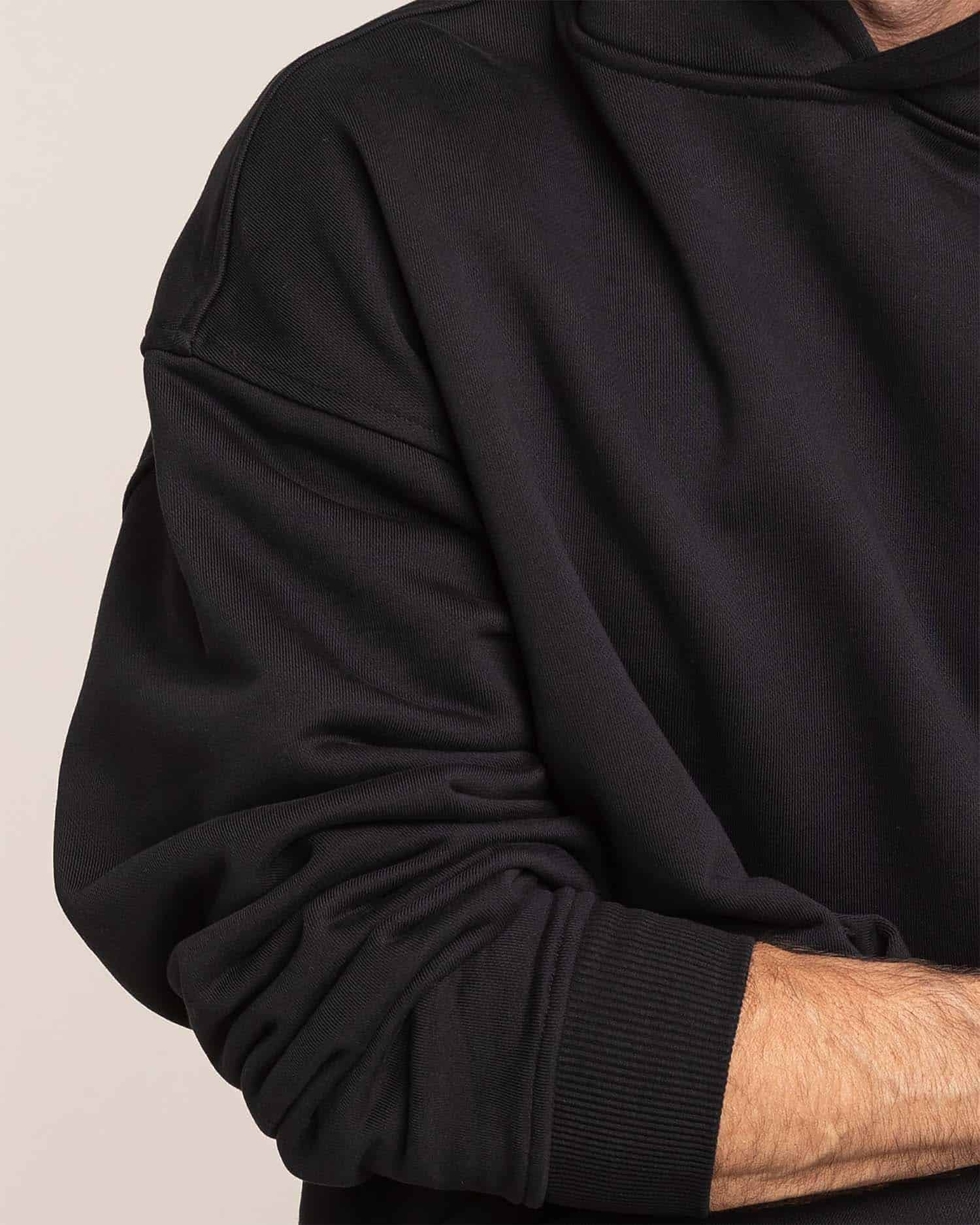 Oversized Hoodie - Schwarz - Herren