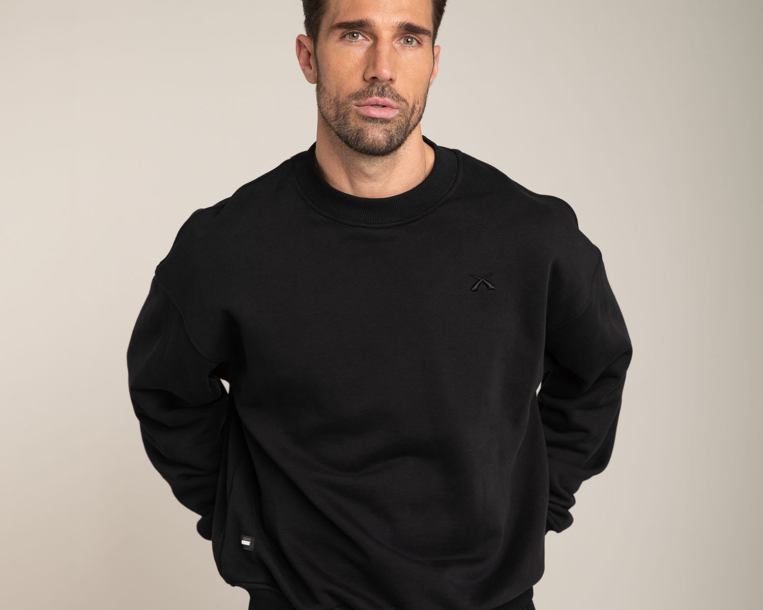 Oversized Sweatshirt Herren Schwarz