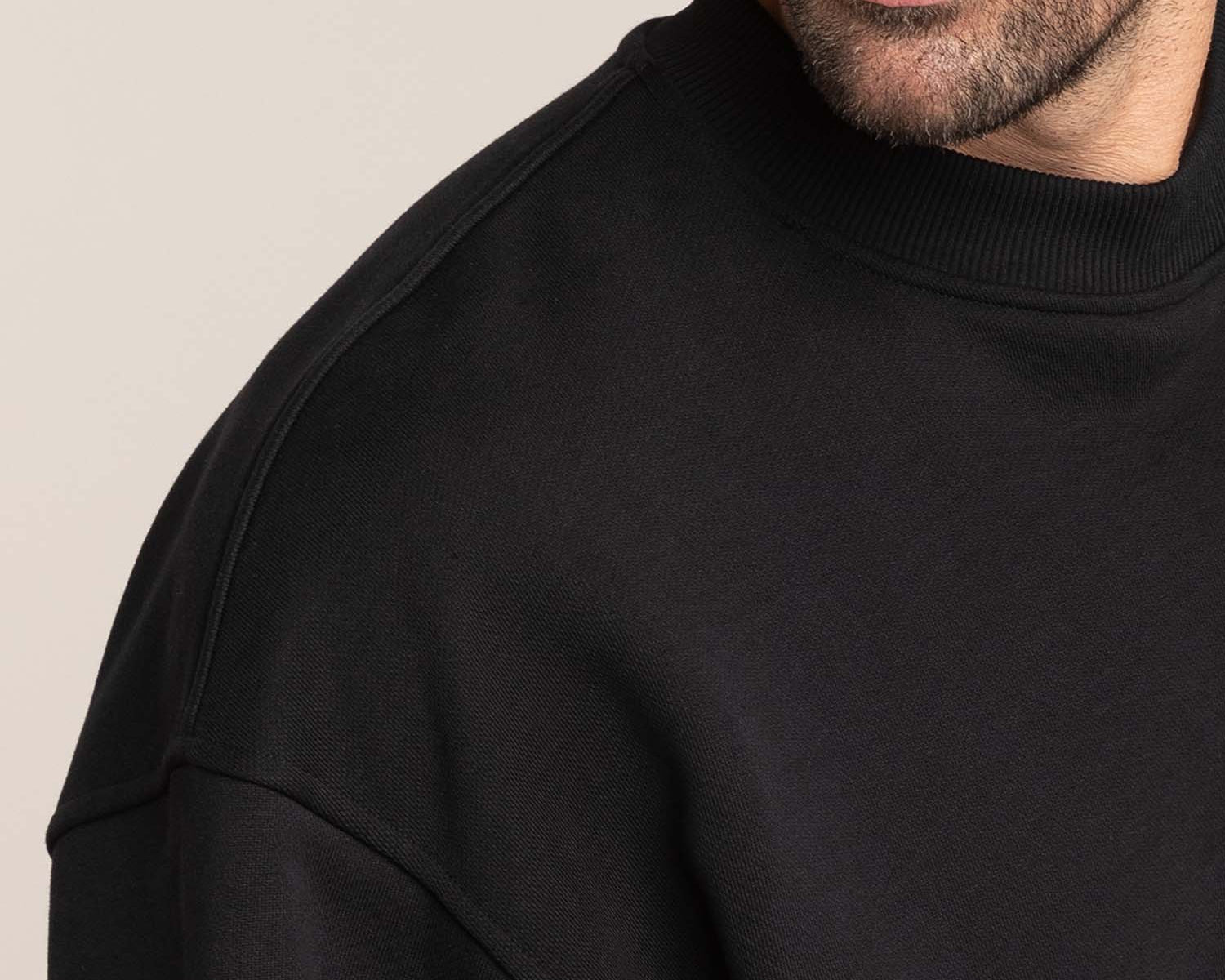 Oversized Sweatshirt Herren Schwarz