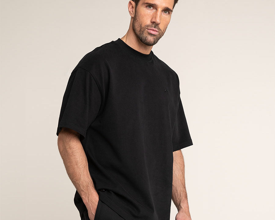 Oversized T-Shirt - Black - Herren