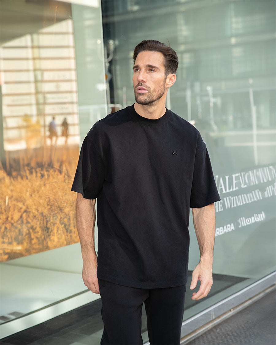 Oversized T-Shirt - Black - Herren