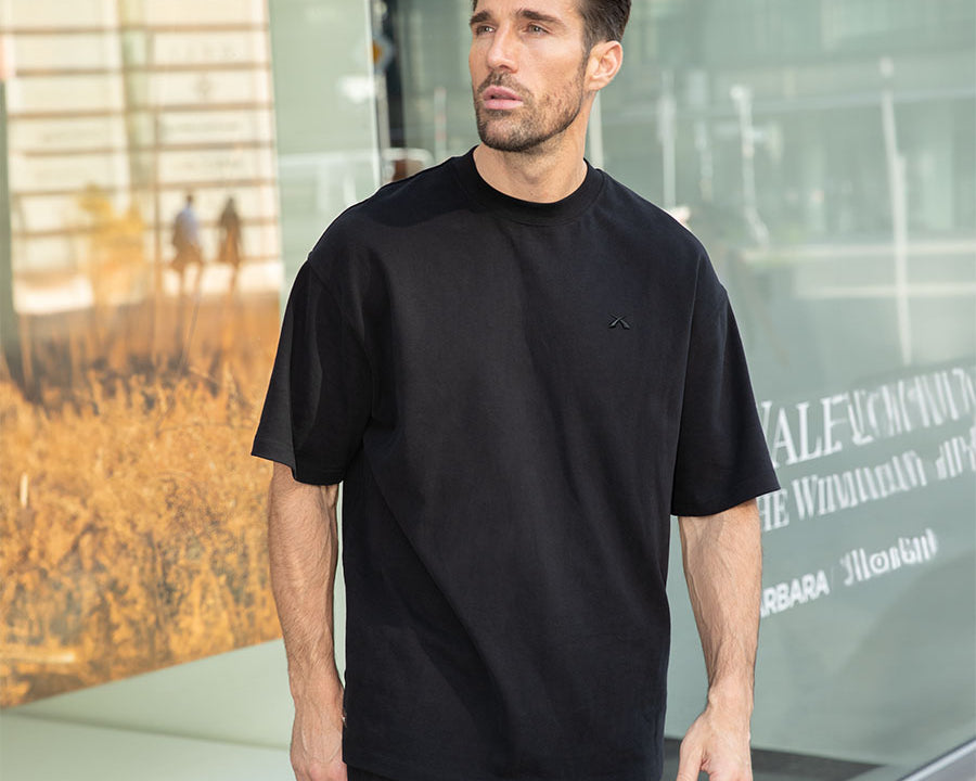 Oversized T-Shirt - Black - Herren