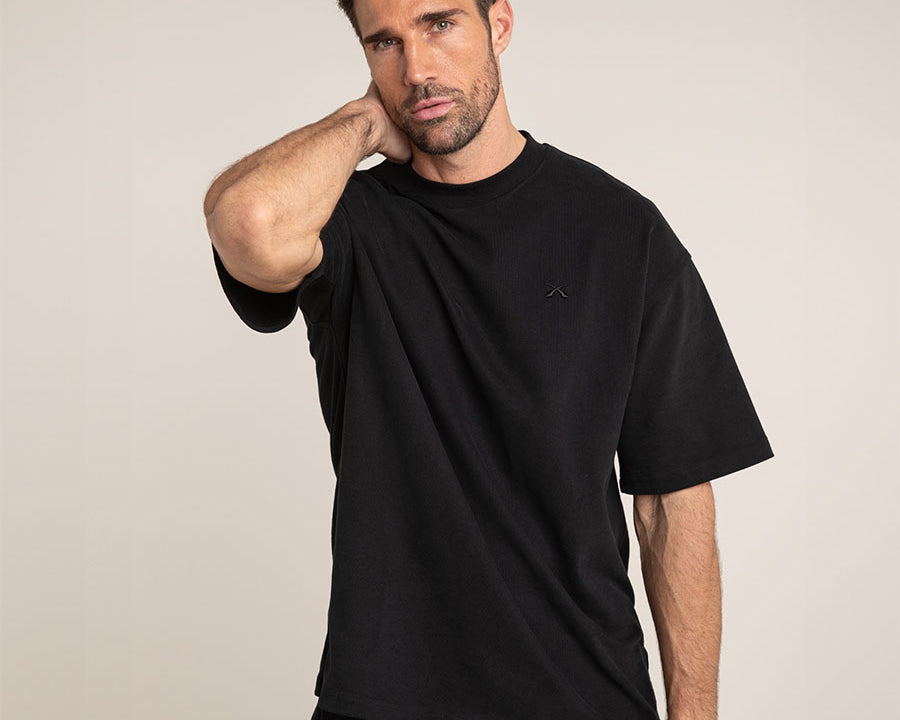 Oversized T-Shirt - Black - Herren