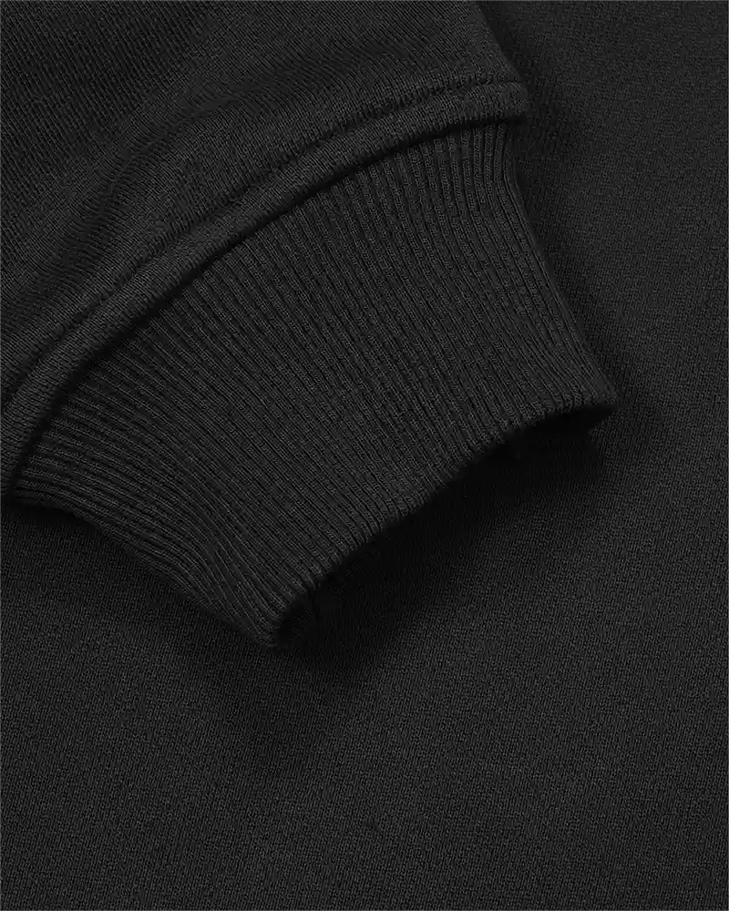 Detailansicht: Elastische Rippbündchen am SQUEQO Sweatshirt