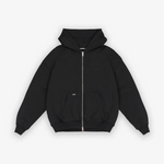 Oversized Zip Hoodie in Schwarz von SQUEQO Streetwear