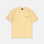 Hellgelbes T-Shirt mit monochromem Studio Berlin Print, Vorderansicht.