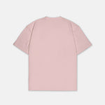 T-Shirt Hellrosa mit kleinem weißem Logo, Rückansicht.