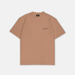 Nude-farbenes T-Shirt mit monochromem Studio Berlin Print, Vorderansicht.
