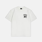 Weißes T-Shirt mit schwarzem SQ Monogramm Print auf der Brust, Vorderansicht