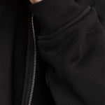 Zip Hoodie Herren Oversized Schwarz, Baumwolle 100%, Sweatjacke Herren - SQUEQO