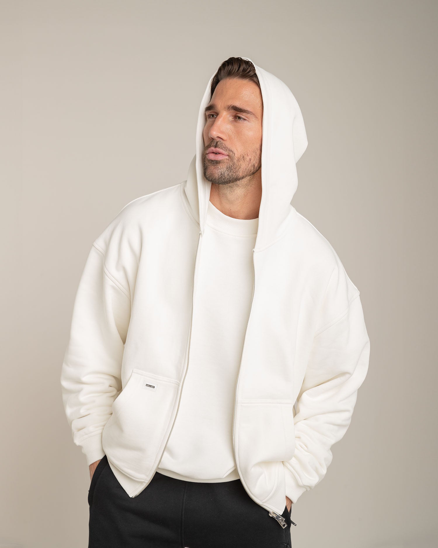 Sweatjacke Herren Mit Reißverschluss | Oversized Hoodie Kapuzenjacke